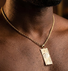 Real 10k Yellow Gold $100 Dollar Bill Money Pendant 4.3g Mens Charm For Necklace