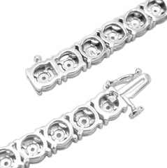 5MM 925 Sterling Silver 2.75CTW Natural Diamond Tennis Chain 35g 22In Necklace