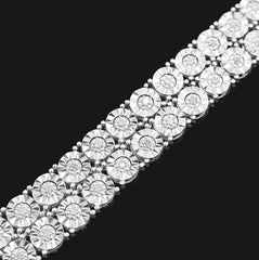 5MM 925 Sterling Silver 2.75CTW Natural Diamond Tennis Chain 35g 22In Necklace