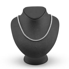 5MM 925 Sterling Silver 2.75CTW Natural Diamond Tennis Chain 35g 22In Necklace