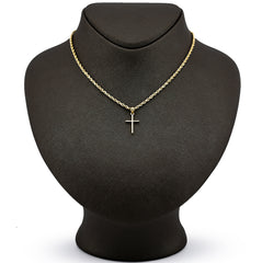 10k Yellow Gold Unisex Adults Cross Pendant Religious 0.6g Charm