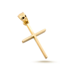 10k Yellow Gold Unisex Adults Cross Pendant Religious 0.6g Charm