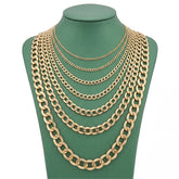 10k Yellow Gold Solid Flat Cuban Chain 2.3gms to 196gms Necklace 2MM to 15.8MM All Lengths Available