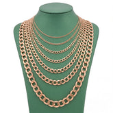 10k Rose Gold Solid Flat Cuban Chain 2MM to 15.8MM Necklace 2.3gms to 196gms All Sizes Available