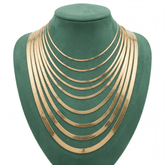 10k Yellow Gold Herringbone Necklace 3gms to 58.5gms Chain 3MM to 14MM Lengths Available 16" to 26"