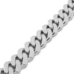 10MM 925 Sterling Silver 42.8gms 9.5CTW Lab Diamond Cuban Link Bracelet 8 Inches