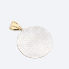 1/10th 10k Gold Bonded 925 Two Tone Ankh Cross Medallion Pendant 6.4gms Charm