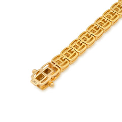 5MM 10k Yellow Gold 16.8gms 3.71CTW Pure Round/Baguette Diamond Tennis Bracelet