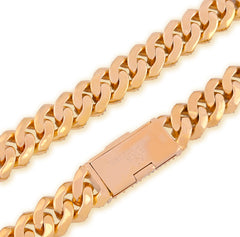 12MM 10k Yellow Gold 25CTW Natural Diamond 180gms Cuban Mens Chain 24In Necklace