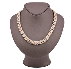 12MM 10k Yellow Gold 25CTW Natural Diamond 180gms Cuban Mens Chain 24In Necklace