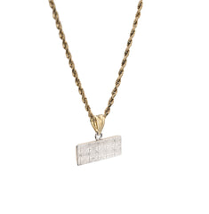 1/10th 10k Gold Bonded 925 Last Supper Pendant Two Tone Diamond Cut 1.2gms Charm