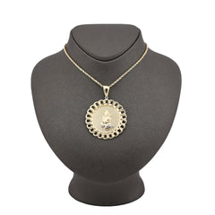 1/10th 10k Gold Bonded 925 Praying Hand Cuban Link Pendant Two Tone 9.6gms Charm