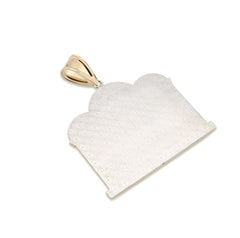 1/10th 10k Gold Bonded 925 Diamond Cut Last Supper 2 Tone Pendant 8.2g Men Charm