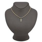 Fine 10k Yellow Gold Cross Pendant Religious 0.5gms Charm For Mens Womens