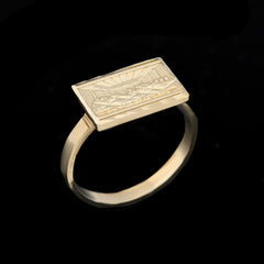 10kt Yellow Gold Mens Last Supper Religious Ring