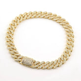 10k Yellow Gold 4.85 CTW Natural Round Diamond Cuban Bracelet 25.1g Armlet - 8"