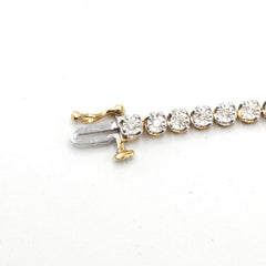 10k Yellow Gold 0.75CTW Diamond Graduating 11MM Clove Tennis Bracelet - 7 Inches