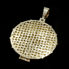 10k Yellow Gold 8.25 CTW Diamond Jesus Cross Medallion Pendant 27.81g Charm