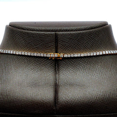 3MM 10k Yellow/Rose Gold 5 CTW Diamond Tennis Heart & Rose Necklace 20" Chain