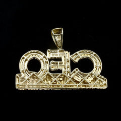 10k Yellow Gold 3.51 CTW Diamond "CEO" Gold Sky Line Pendant 16.36g Men Charm