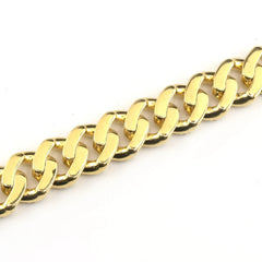 10k Yellow Gold 4.85 CTW Natural Round Diamond Cuban Bracelet 25.1g Armlet - 8"