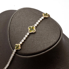 10k Yellow Gold 0.75CTW Diamond Graduating 11MM Clove Tennis Bracelet - 7 Inches