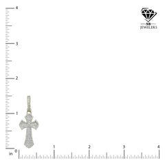 10k Yellow Gold 1CTW Natural Single Cut Diamond Cross Pendant 4.5g Mens Charm