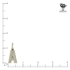 10k Yellow Gold 0.85CTW Diamond A Initial Alphabet Pendant 3D Letter 3.65g Charm