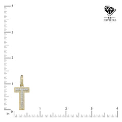 10k Yellow Gold 0.60CT Natural Diamond T Initial Alphabet Pendant 3D 2.43g Charm