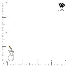 10K Yellow Gold Initial S Crown Pendant 0.15 CTW Natural Diamond 1.41g Alphabet Charm