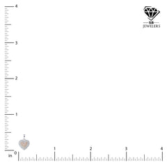 Womens 10k White & Rose Gold Heart Pendant 1.45 CTW Natural Diamonds 2gms Charm