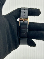 Rolex Datejust 36 Champagne Stick Dial on Generic Black Leather Strap Ref. 16233 1994
