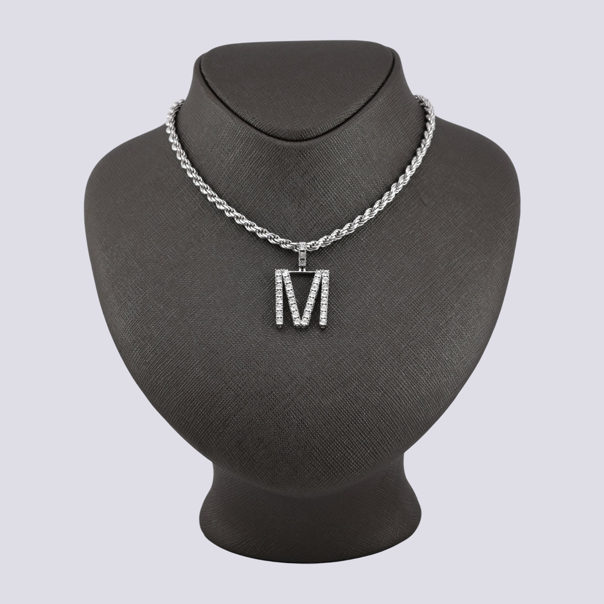 925 Silver Real Natural Diamonds 2 Grams All Initial Alphabets Pendant Letter Charm