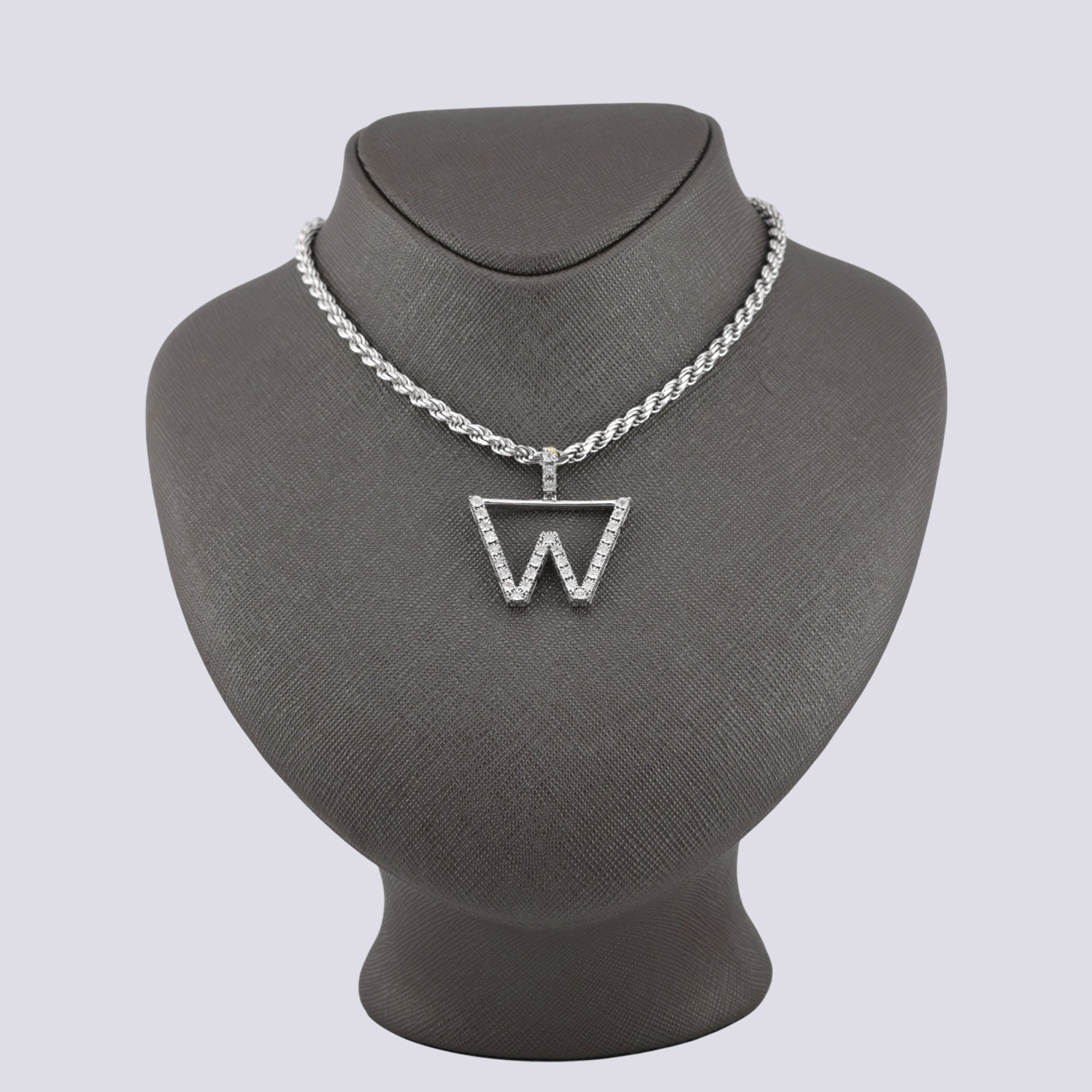 925 Silver Real Natural Diamonds 2 Grams All Initial Alphabets Pendant Letter Charm