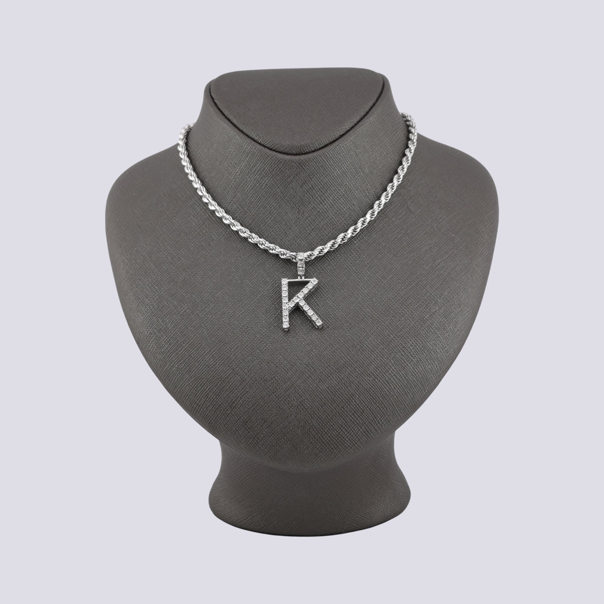 925 Silver Real Natural Diamonds 2 Grams All Initial Alphabets Pendant Letter Charm