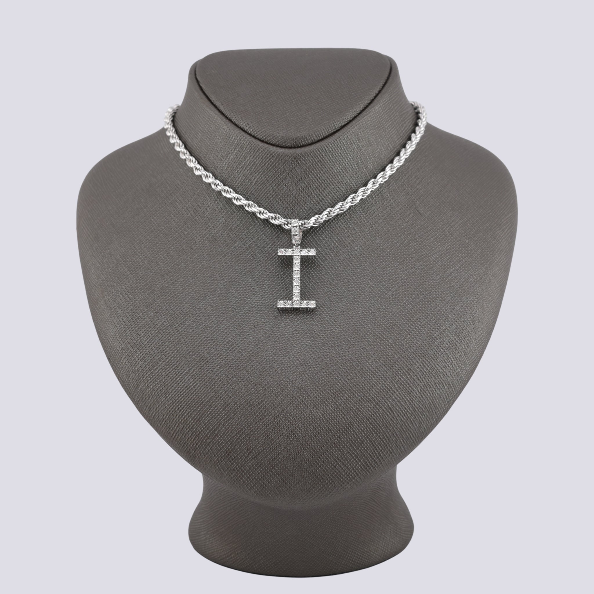 925 Silver Real Natural Diamonds 2 Grams All Initial Alphabets Pendant Letter Charm