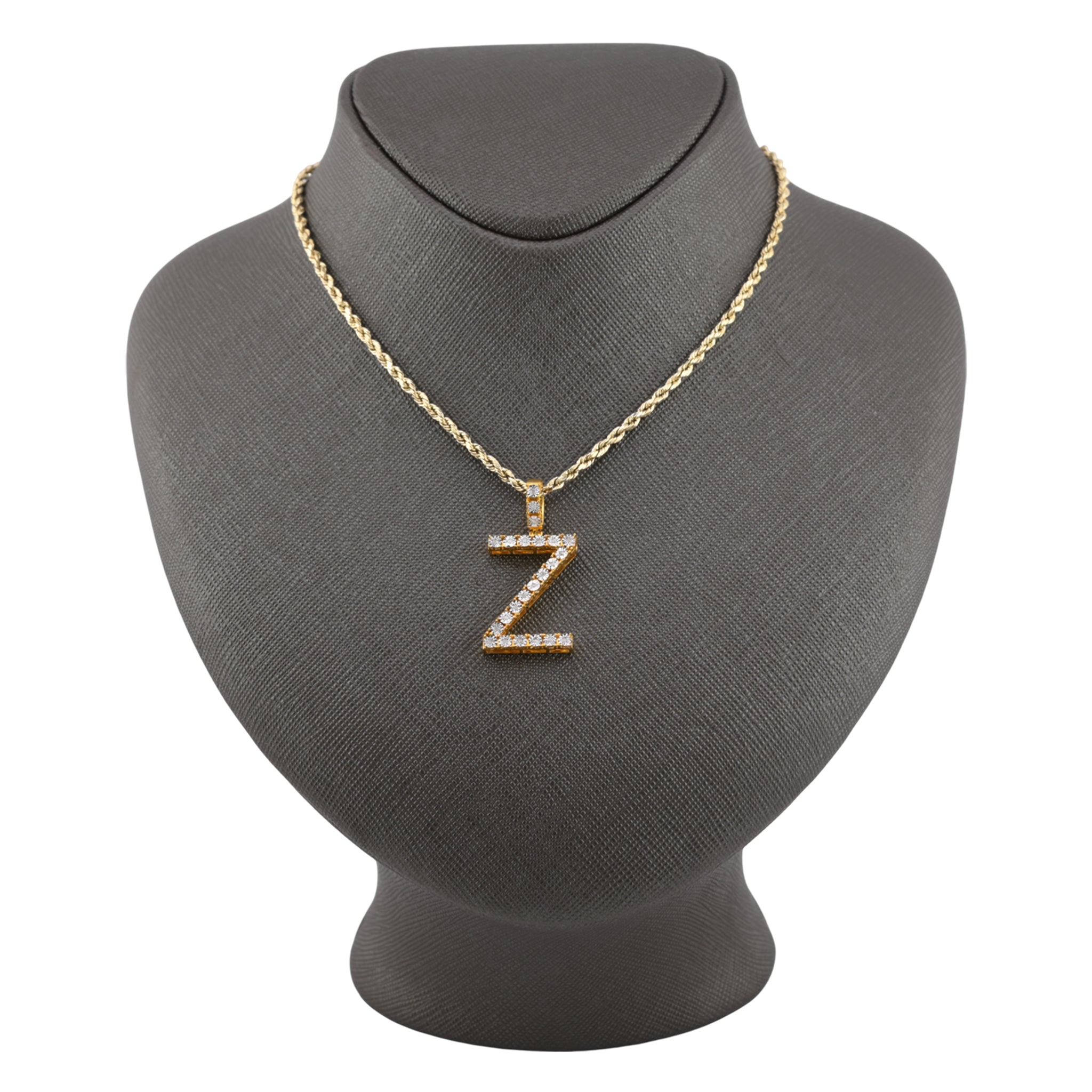 925 Silver Real Natural Diamonds 2 Grams All Initial Alphabets Pendant Letter Charm