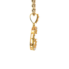 925 Silver 0.15CTW Natural Diamonds 2 Grams Initial G Letter Pendant Charm