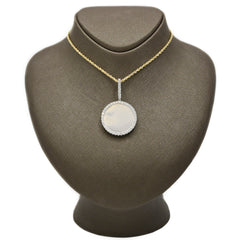 Sterling Silver 2.24CTW Lab Grown Diamond Picture Charm Big Pointer Pendant 8gms