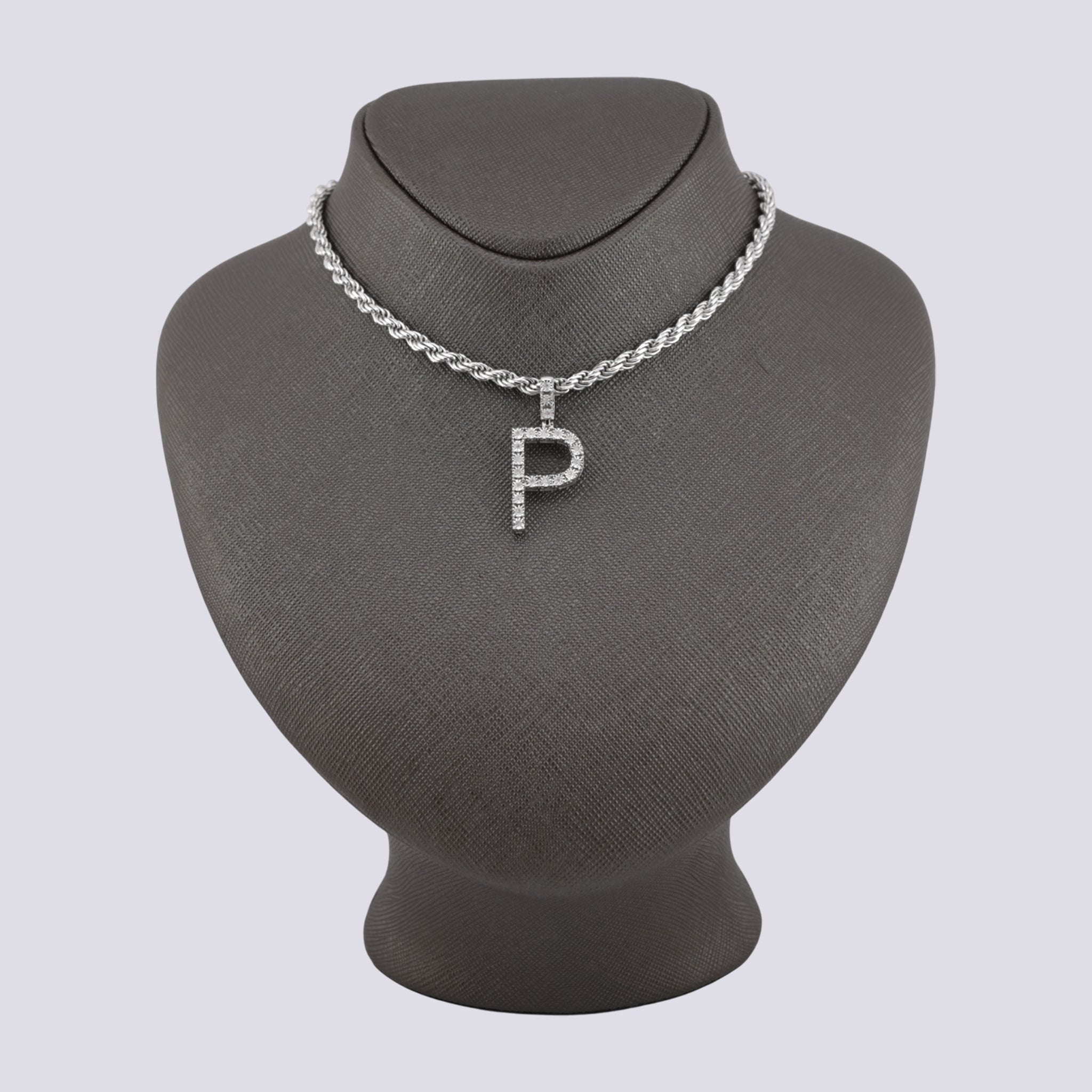 925 Silver Real Natural Diamonds 2 Grams All Initial Alphabets Pendant Letter Charm