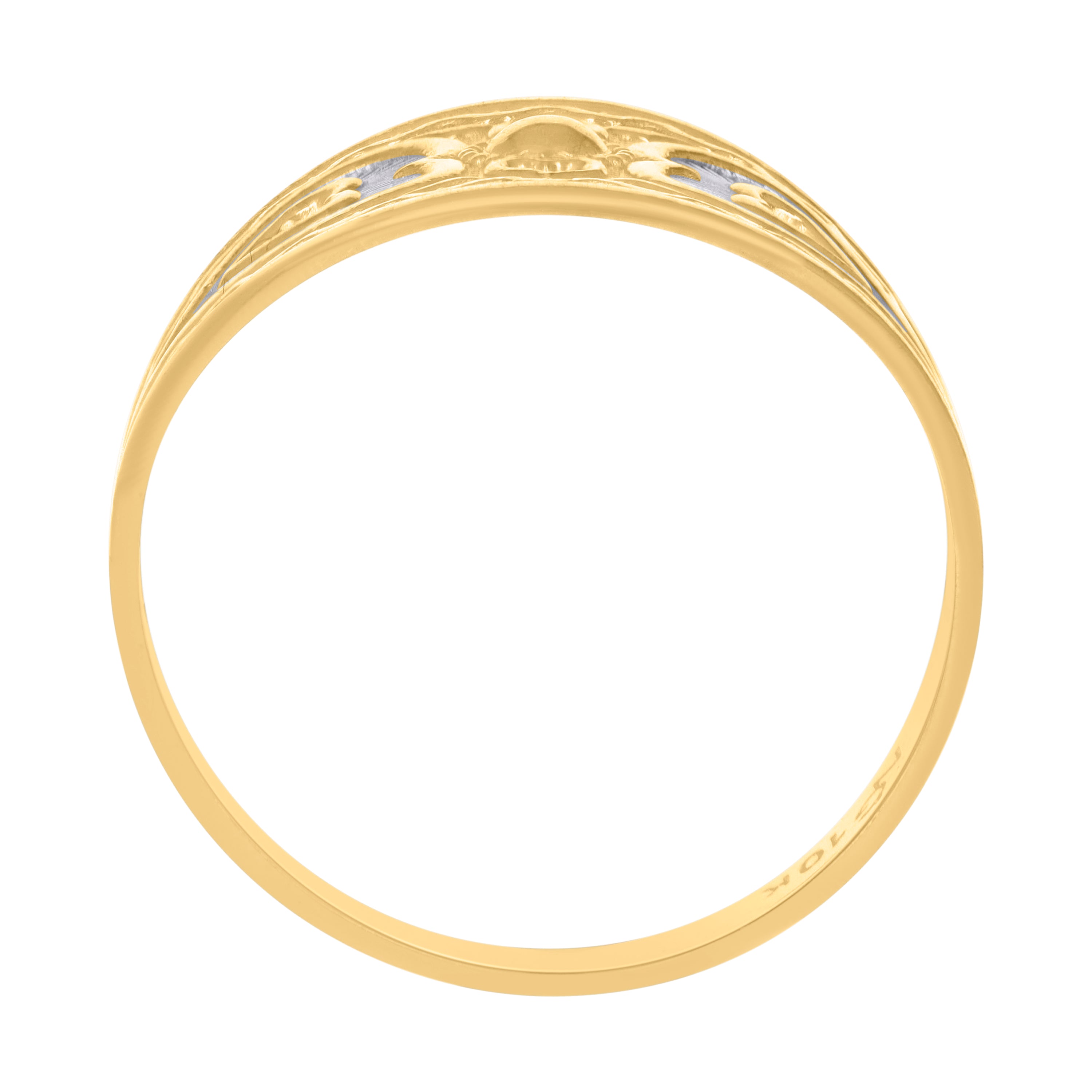 10kt Two-Tone Gold Womens Heart Ring