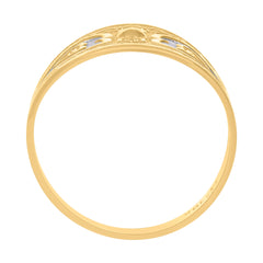 10kt Two-Tone Gold Womens Heart Ring