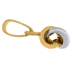 14Kt Tri-Color Gold Womens Polished Finish Love Knot Charm Pendant