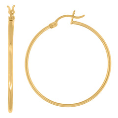10kt Yellow Gold Womens 1.5mm X 14mm Hinged Hoops Huggies