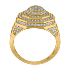 10kt Yellow Gold Mens Nugget Fashion Rings