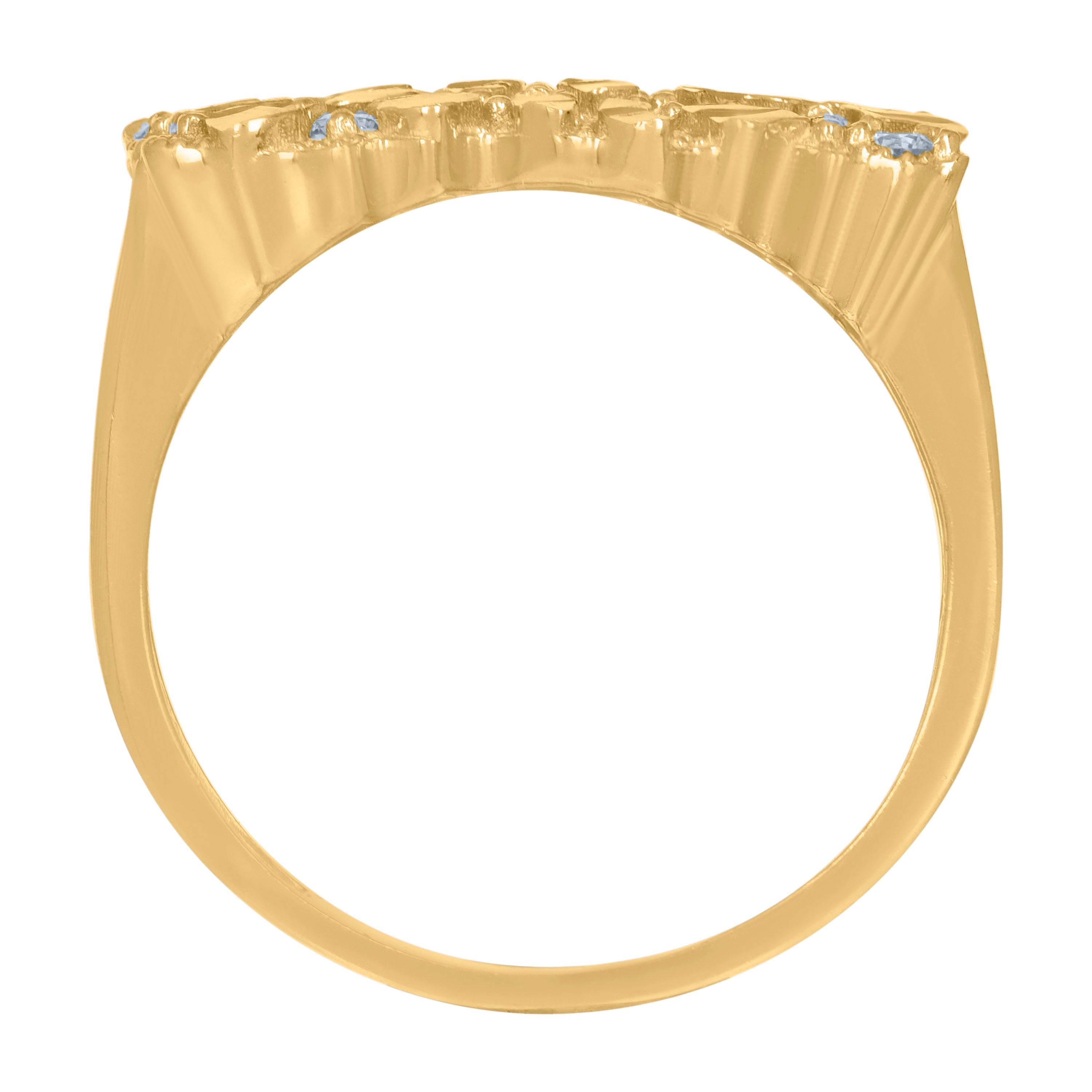 10kt Yellow Gold Mens Nugget Ring