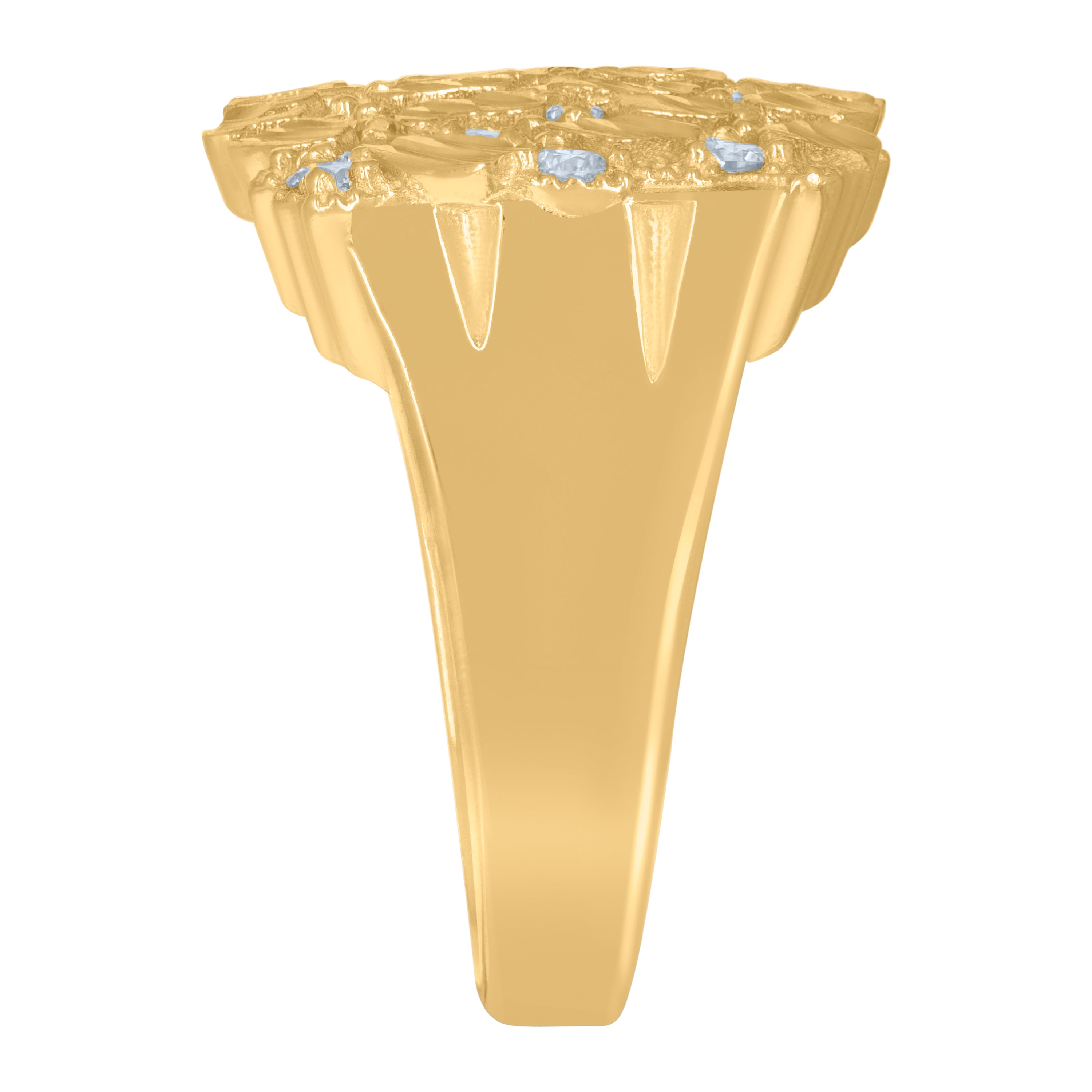10kt Yellow Gold Mens Nugget Ring