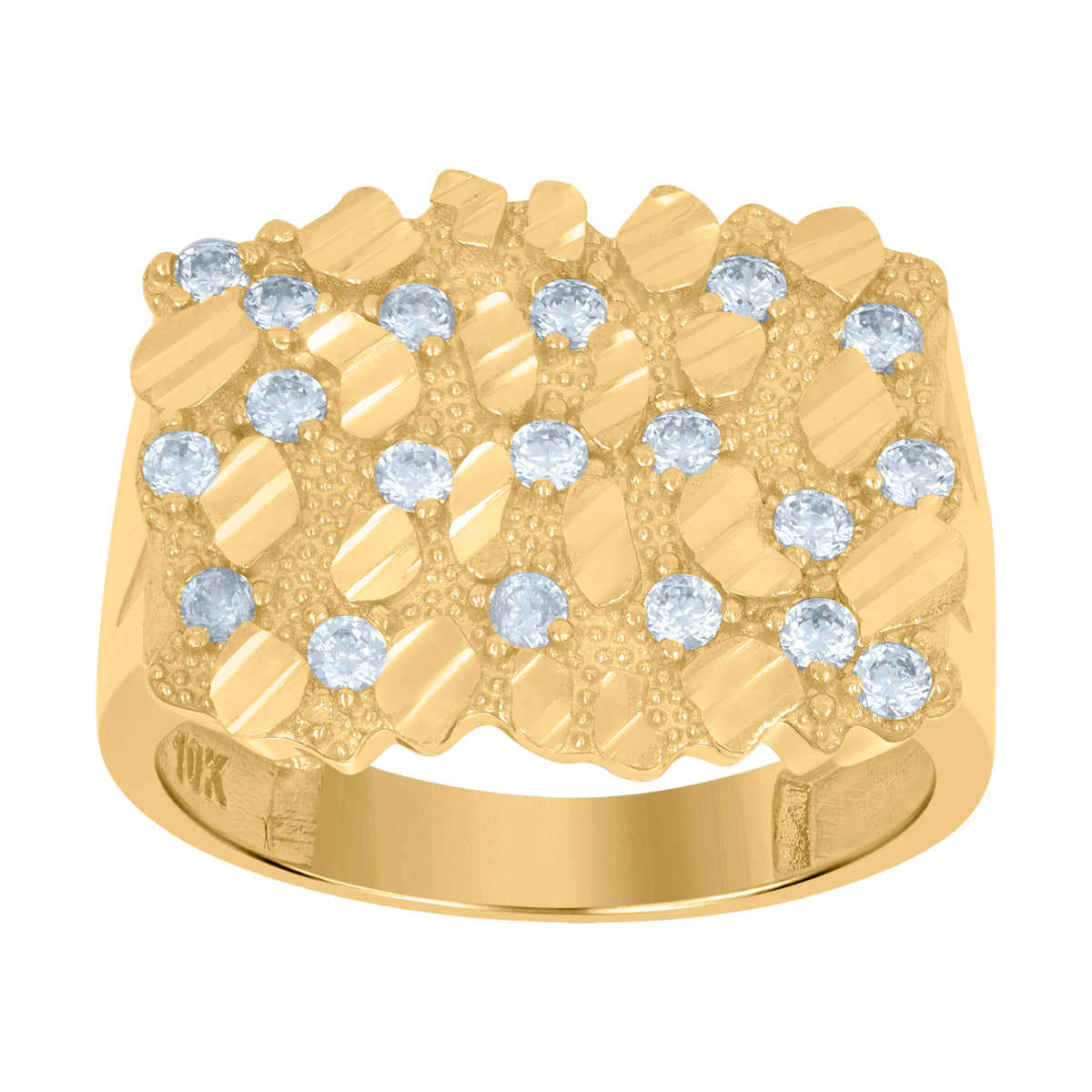 10kt Yellow Gold Mens Nugget Ring