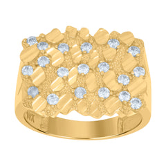 10kt Yellow Gold Mens Nugget Ring
