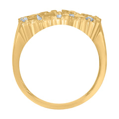 10kt Yellow Gold Mens Nugget Stud Earrings